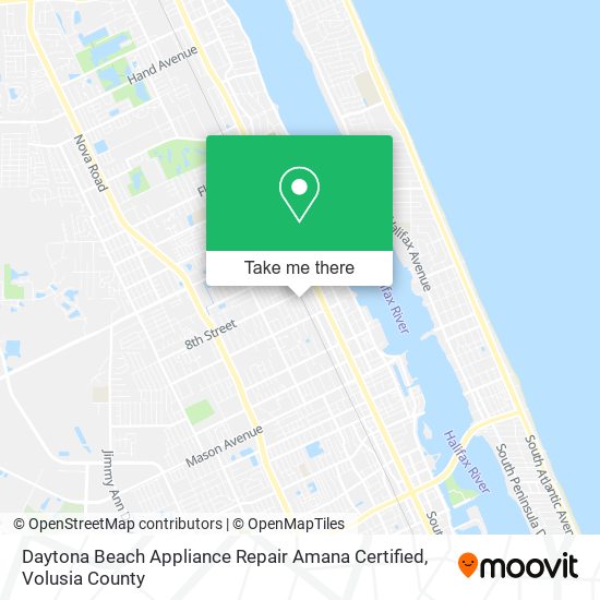 Daytona Beach Appliance Repair Amana Certified map