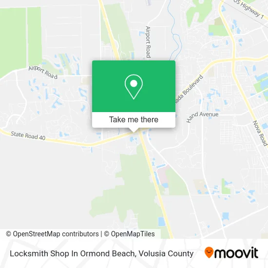 Locksmith Shop In Ormond Beach map