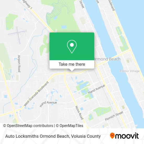 Auto Locksmiths Ormond Beach map