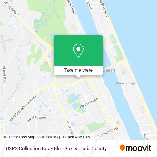 USPS Collection Box - Blue Box map