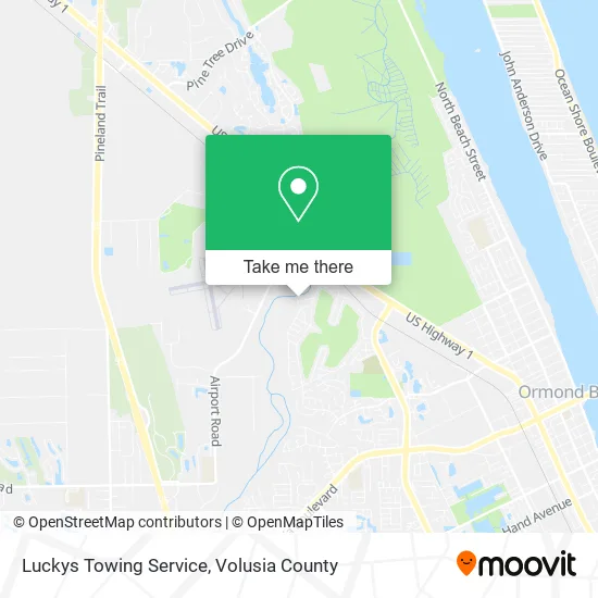 Luckys Towing Service map