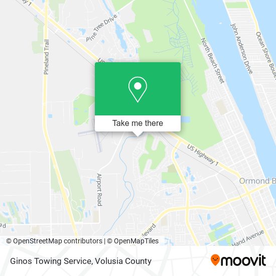 Ginos Towing Service map