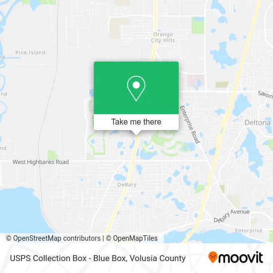 USPS Collection Box - Blue Box map