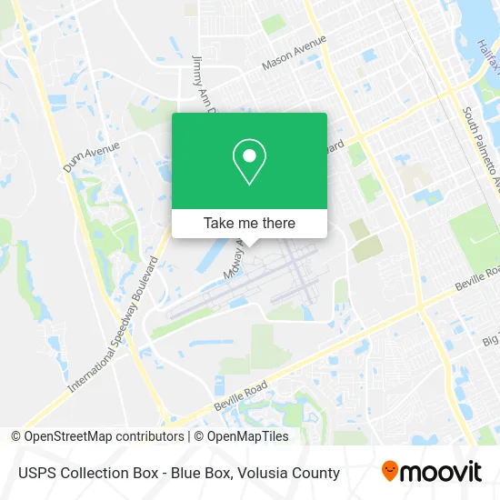 Mapa de USPS Collection Box - Blue Box