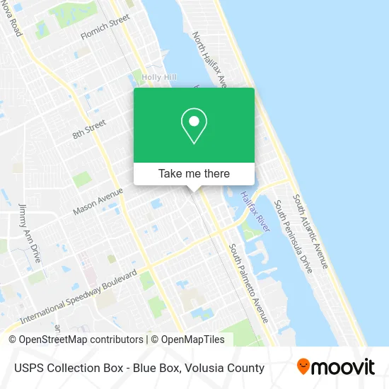 USPS Collection Box - Blue Box map