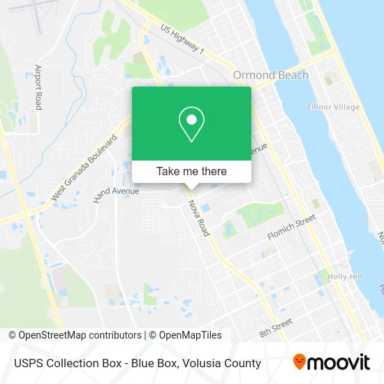 Mapa de USPS Collection Box - Blue Box