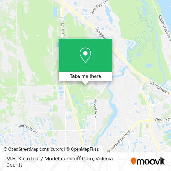 M.B. Klein Inc. / Modeltrainstuff.Com map