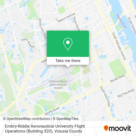 Embry-Riddle Aeronautical University Flight Operations (Building 320) map