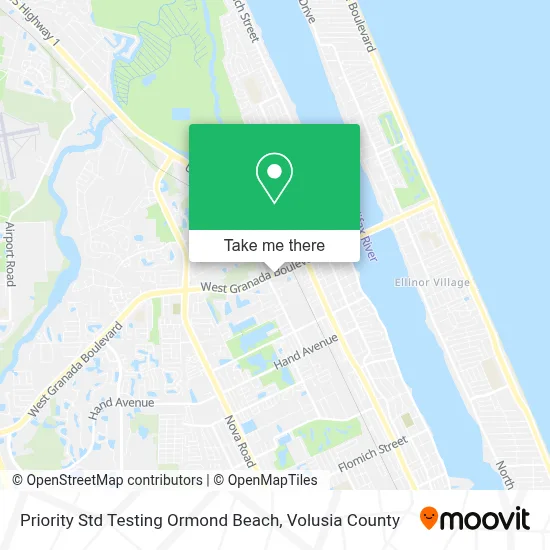 Priority Std Testing Ormond Beach map
