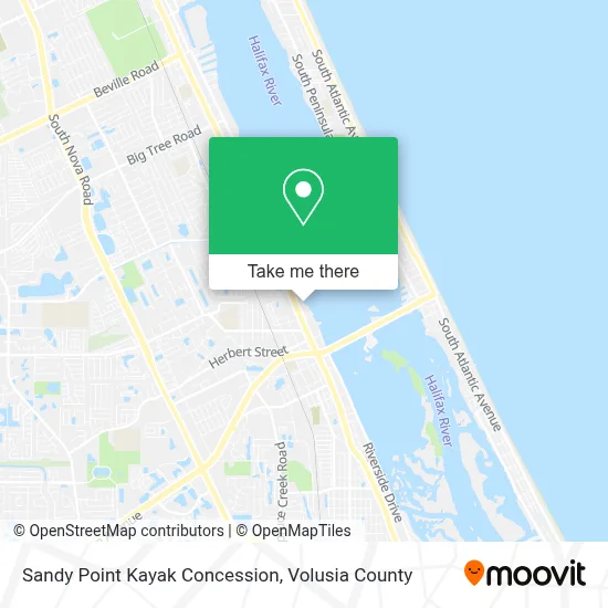 Sandy Point Kayak Concession map