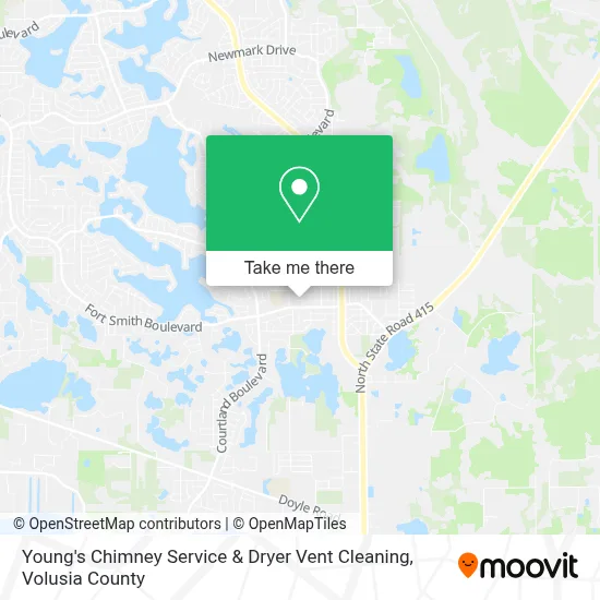 Young's Chimney Service & Dryer Vent Cleaning map