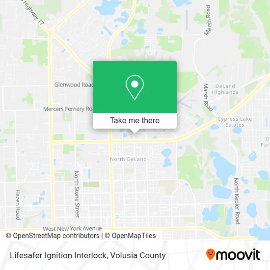 Lifesafer Ignition Interlock map