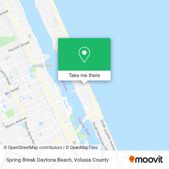 Spring Break Daytona Beach map