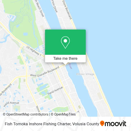 Fish Tomoka Inshore Fishing Charter map