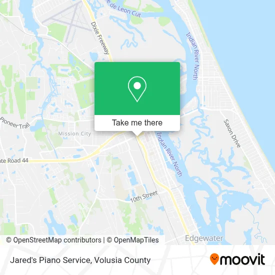 Jared's Piano Service map