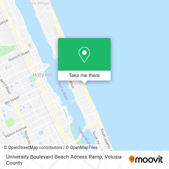 University Boulevard Beach Access Ramp map