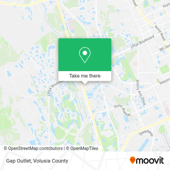 Gap Outlet map