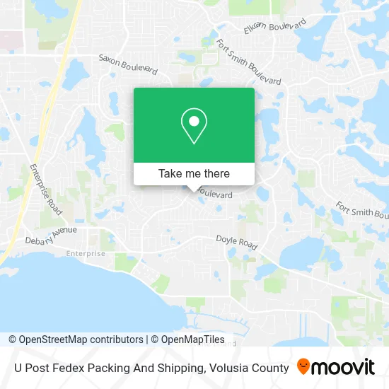 U Post Fedex Packing And Shipping map