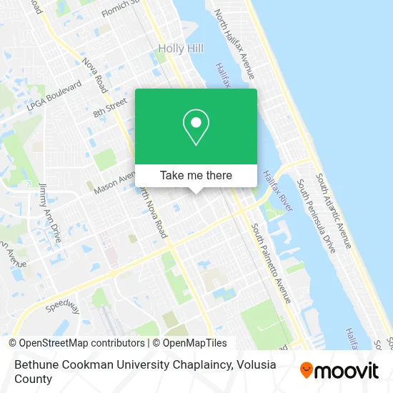Bethune Cookman University Chaplaincy map
