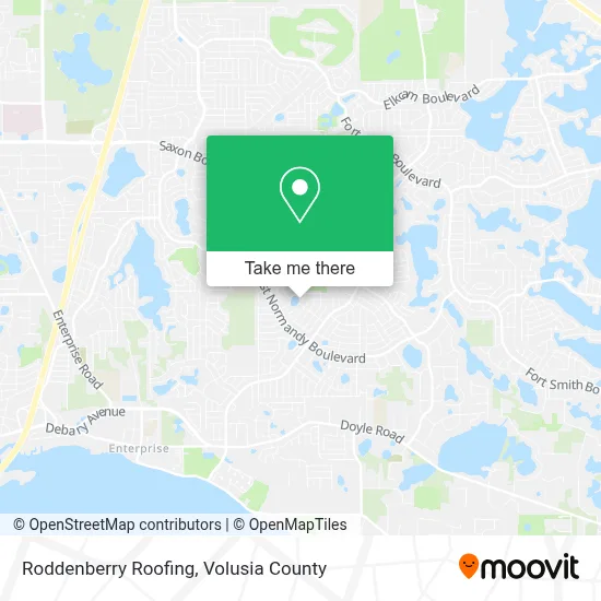 Roddenberry Roofing map