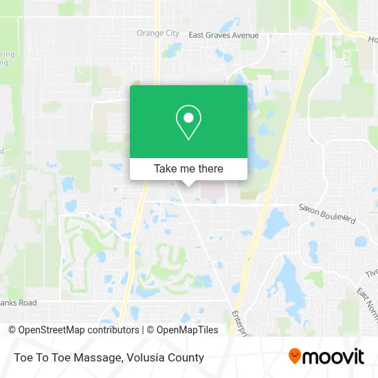 Toe To Toe Massage map