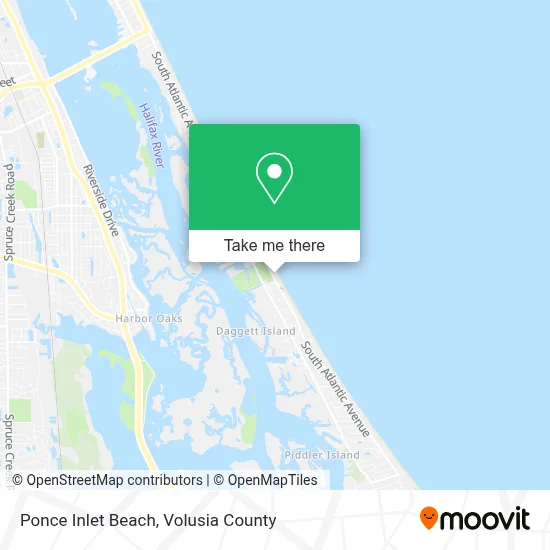 Ponce Inlet Beach map
