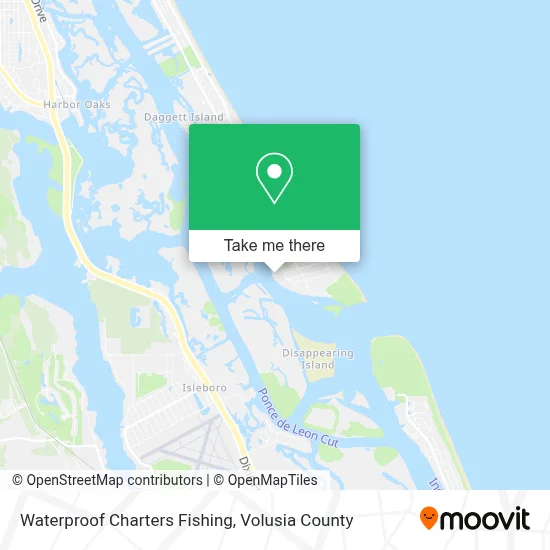 Waterproof Charters Fishing map