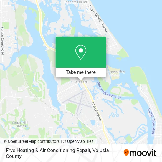 Frye Heating & Air Conditioning Repair map