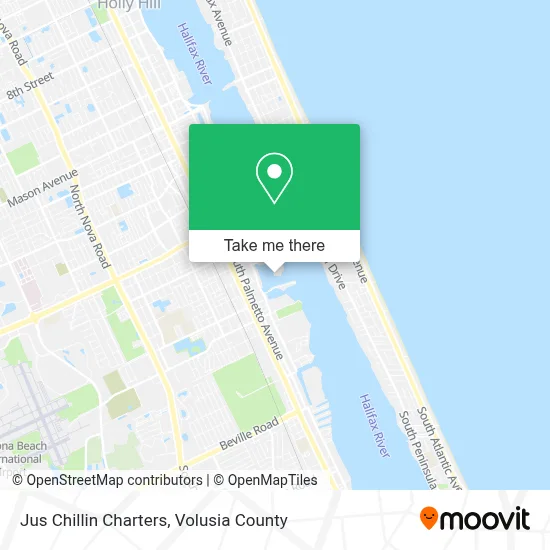 Jus Chillin Charters map