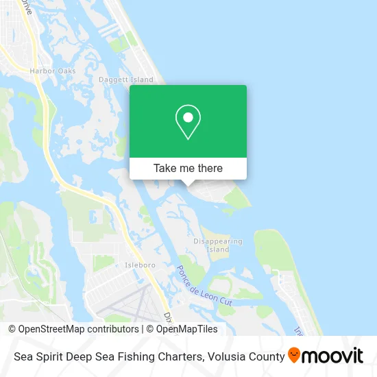Sea Spirit Deep Sea Fishing Charters map