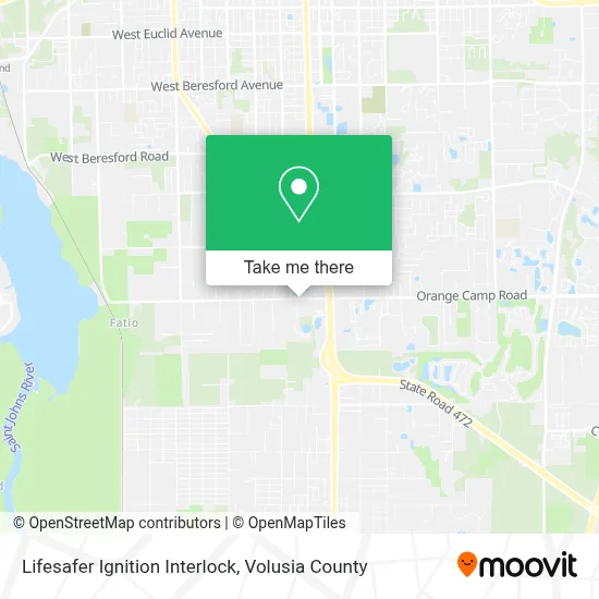 Lifesafer Ignition Interlock map