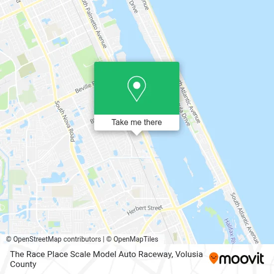 The Race Place Scale Model Auto Raceway map