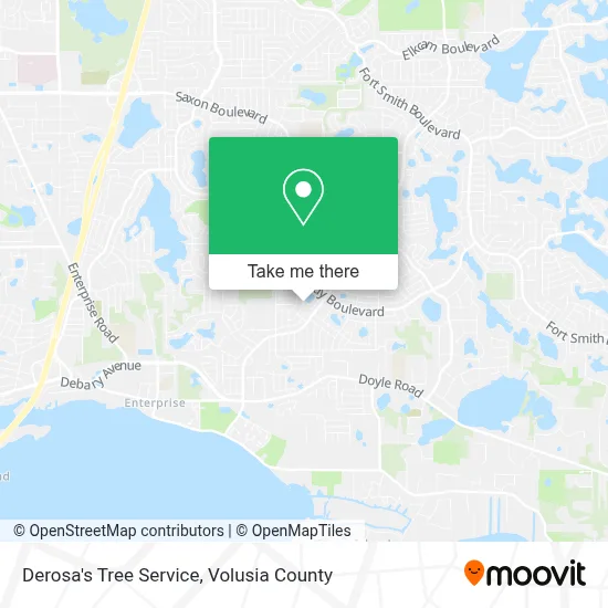 Derosa's Tree Service map