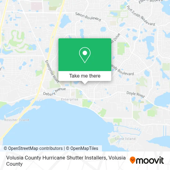 Volusia County Hurricane Shutter Installers map