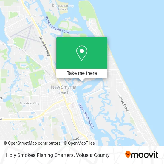 Holy Smokes Fishing Charters map