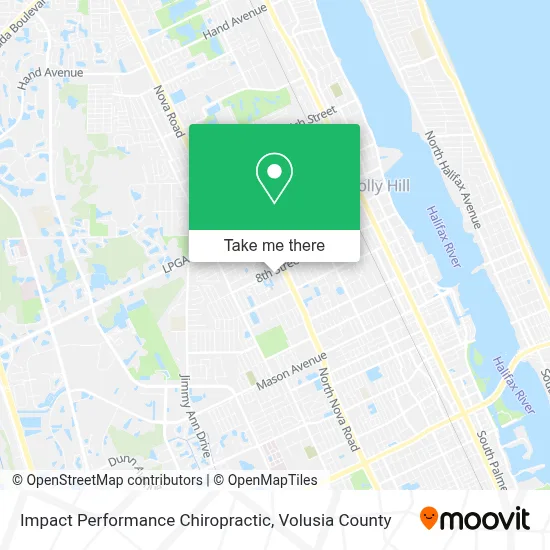 Impact Performance Chiropractic map