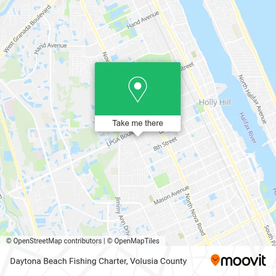 Daytona Beach Fishing Charter map