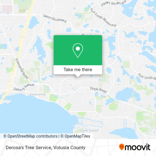 Derosa's Tree Service map