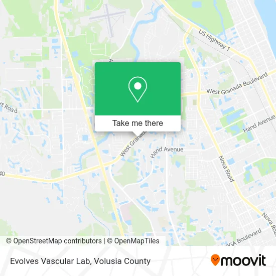 Evolves Vascular Lab map