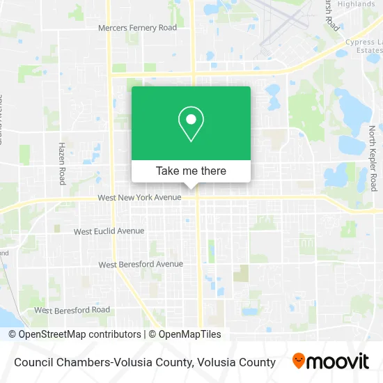 Council Chambers-Volusia County map