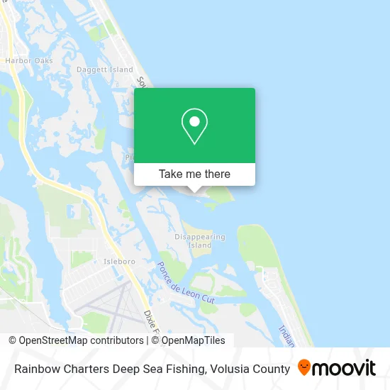 Rainbow Charters Deep Sea Fishing map