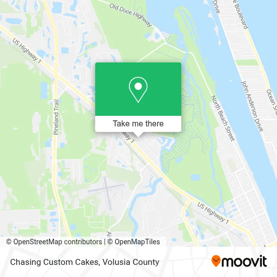 Chasing Custom Cakes map