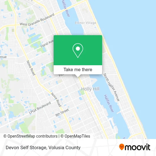 Devon Self Storage map