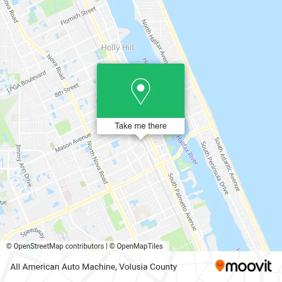 All American Auto Machine map