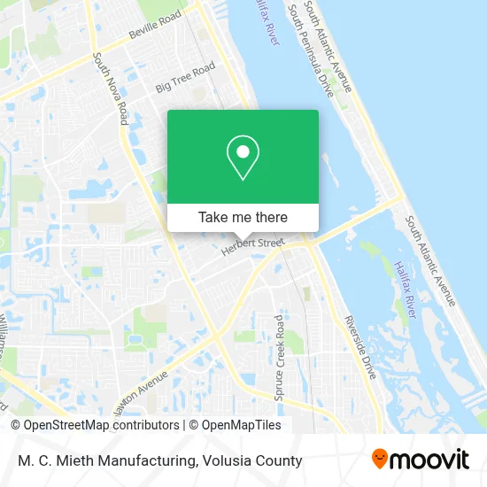 M. C. Mieth Manufacturing map