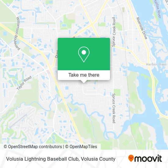 Volusia Lightning Baseball Club map
