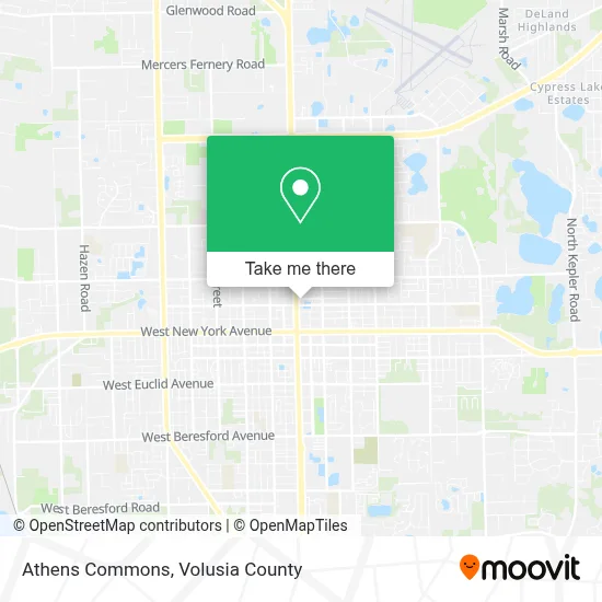 Athens Commons map