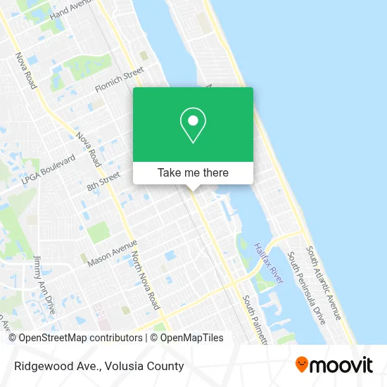 Ridgewood Ave. map