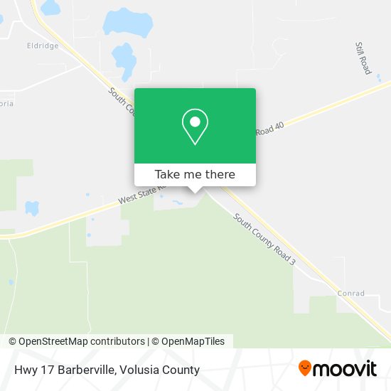 Hwy 17 Barberville map