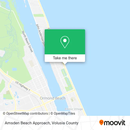 Amsden Beach Approach map